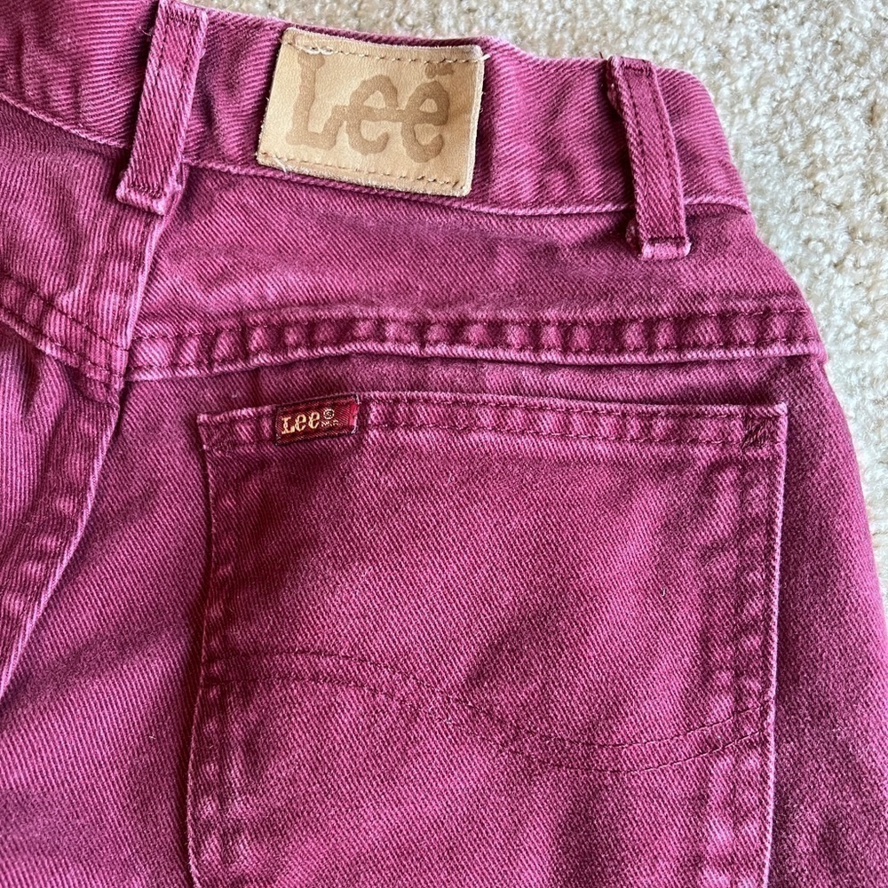 Vintage Lee Burgundy High Waisted Jeans - Picture 3 of 6